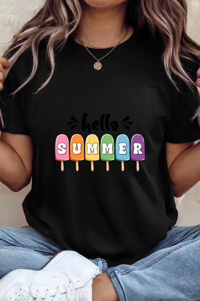 Sarah's Boutique Women's T-shirt – 100% cotton – Popsicle Summer