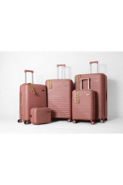 carbon Pp Material Anti-Breakage Travel Luggage Suitcase Set of 5 Pieces