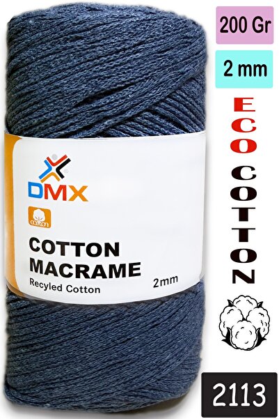 Diva İplik Dmx 2 Mm-Premium Cotton Cotton Macrame Rope-Cotton Chain Macrame B...