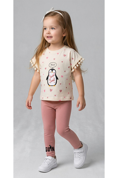 PİNPON Cotton Combed Cotton Girls' Set