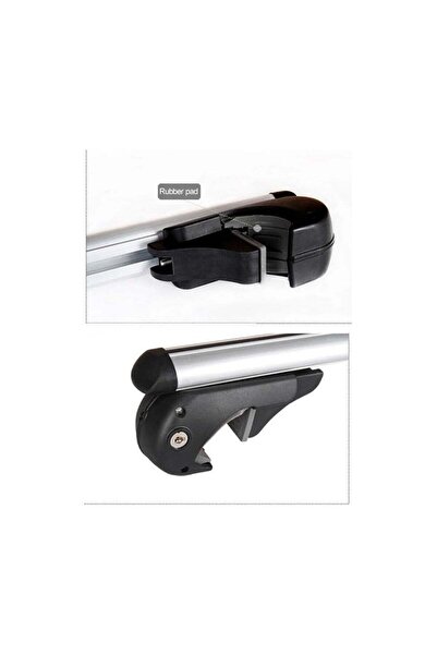 Generic Universal Aluminum Roof Rack Cross Bars 135cm Black & Silver with Key Lock Brackets