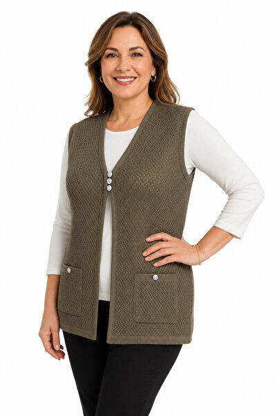 Mutlu City Women's Middle Age and Above Four Seasons Three-Button Rolax Mom V...