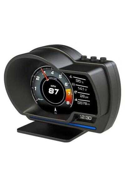 Generic شاشة عرض HUD للسيارة، عداد ذكي OBDⅡ+GPS، عداد سرعة عالي الدقة، أداة ت...