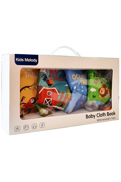 Puzzle Animal Tails Cloth Book Set Early Learning Educational Books for Kids ...