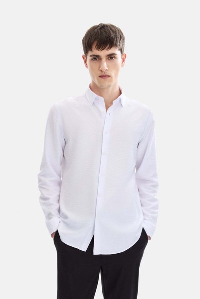 Back And Bond White Men's Shirt B35S20018