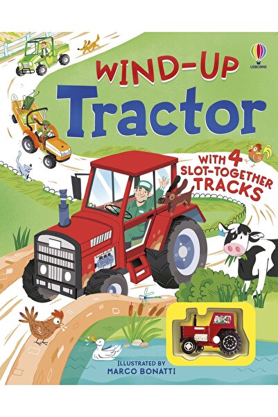 Usborne Tractor cu cheiță – Carte interactivă cu tractor pentru copii de la 3...