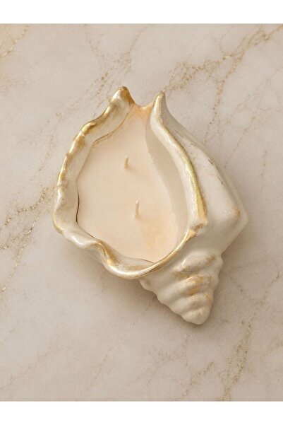 justbaby Beton Deniz Kabuğu Kokulu Mum – El Yapımı Dekoratif Mum (15x7 cm)