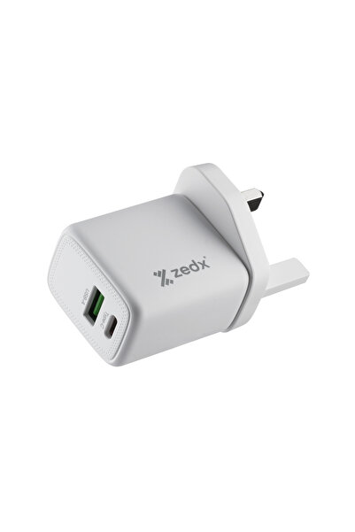 ZEDX ZCH555 30W GaN Fast Wall Charger Dual-Port Power Adapter Type-C + USB-A ...