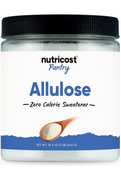 Nutricost ألولوز مُحلي (1 رطل) - سكر كيتو، 0 سعرة حرارية، قليل الكربوهيدرات، ...