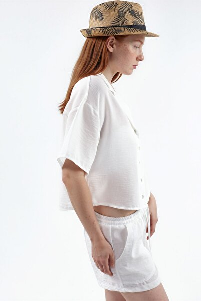 Hiccup Busem Normal Waist Wide Leg Shorts