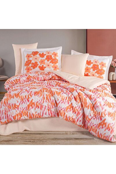 Hobby home collection Lenjerie pat dublu Penny coral, Hobby Home, poplin perc...
