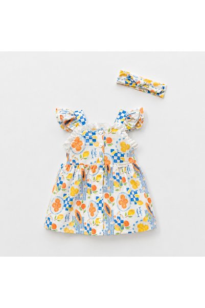 Pmini Fruit Patterned Fruity Baby Dress