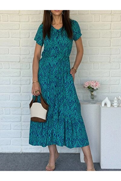 MİRVE BUTİK Ethnic D Patterned Shirt Dress