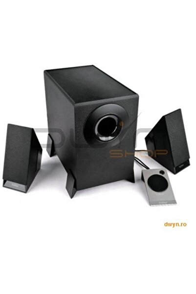 Edifier Boxe 2.1, RMS: 8.5W (2W*2 + 4.5W), telecomanda pe fir, black, raport ...