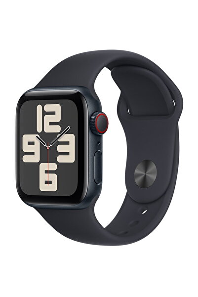 Apple Watch SE (2023), GPS, Cellular, Carcasa Midnight Aluminium 40mm, Midnig...