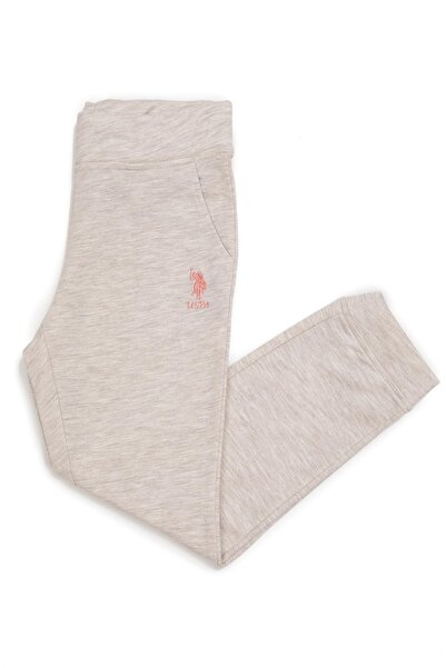 U.S. Polo Assn. Pantaloni de trening pentru fete, bej melange