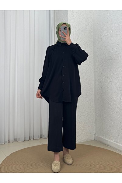 Holehola Çilay Long Jessica Shirt-Hk011 Black