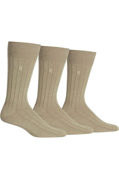 Chaps Men's Soft-Touch Ribbed Modal Blend Socks with Embroidered Details, For...