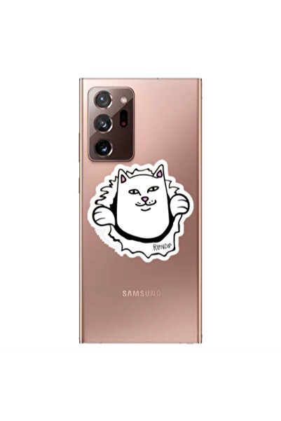 Other Samsung Note 20 Ultra White cat Transparent Silicone TPU Θήκη