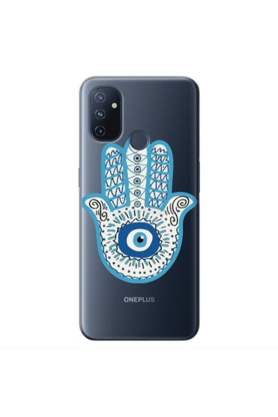 Other Oneplus Nord 100 Evil eye bead in hand Transparent Silicone TPU Θήκη