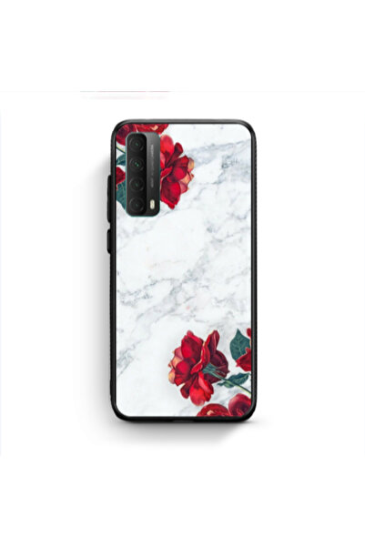 Other Huawei P Smart 2021 red roses marble Black Glossy Θήκη