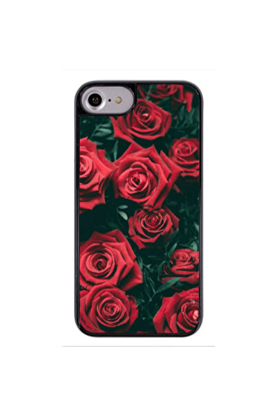 Other Apple iPhone 7 Red Roses Black Glossy Θήκη