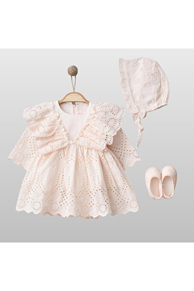 LisaLoom Begonya Baby Girl Embroidered Dress Newborn Luxury Dress Set - Hospi...