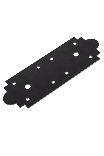 Artvek Siyah Dekoratif Tamir Braketi - Düz Yapısal Metal Plaka Bağlayıcı - Bi...
