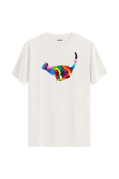 Colermi Colorful Luna Cat Printed T-Shirt