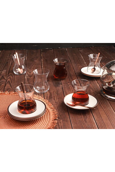 Porland Copper 12 Piece Tea Set for 6 People