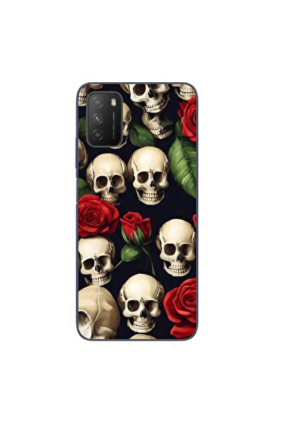 OEM Husa compatibila cu Xiaomi Poco M3 Silicon Gel Tpu Model Skulls and Roses
