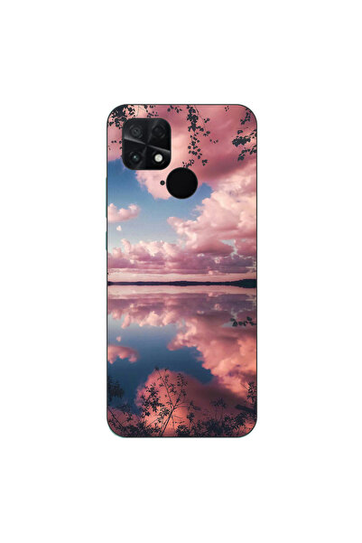 OEM Case compatible with Xiaomi Poco C40 Silicone Gel Tpu Model Pink Clouds