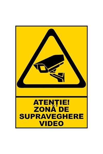 WOMA Semn de avertizare 'Supraveghere video' – Folie de 2 mm, Imprimare UV, P...