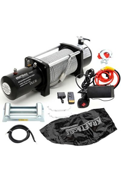 Kraft&dele Car winch, KraftProfesional, with radio remote control, 12V, 5400kg