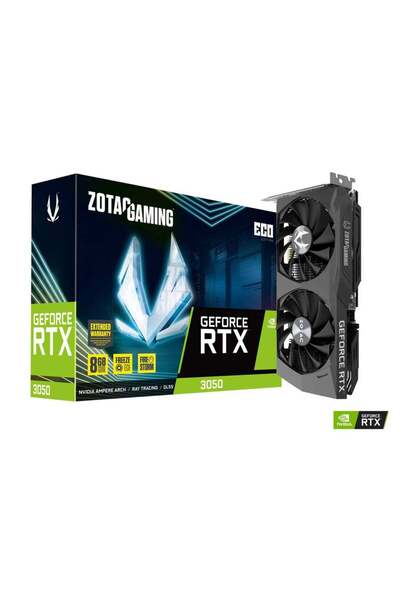 Zotac GAMING GEFORCE RTX 3050 ECO 8GB GDDR6, 128 bit, 1777/14000, HDCP, Three...