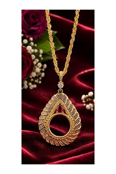 Vipfoni Zircon Stone Framed Necklace and Rope Chain for Wearing with Quarters...