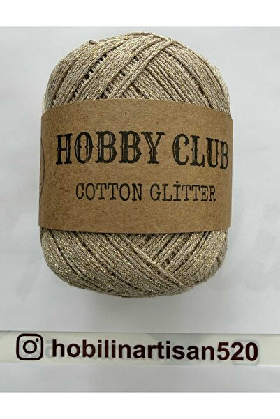 hobby club COTTON GLITTER BANDANA Simli Pamuklu El Örgü İpliği 100 Gr RENK : ...