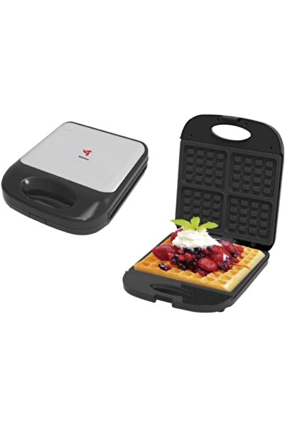 MEBASHI 4 Slice Waffle Maker, Black Steel, Auto Temperature Control, Non-Stic...