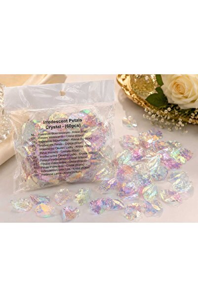 Home Iridescent Decorative Petals – Top Bottom Set of 120 Pieces (2 x 60 pcs.)