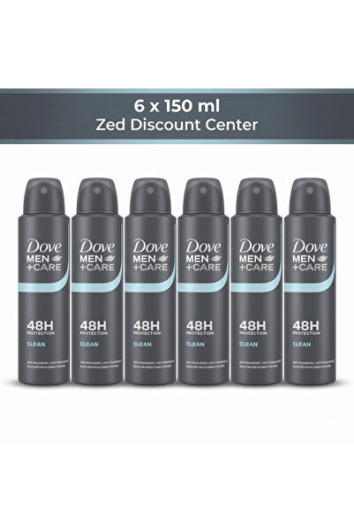 Dove Men Care 48H - Clean - Deodorant Spray 150 ML x6