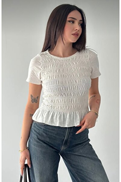 Rayyone ELLA GİPELİ FIRFIR DETAY BLUZ