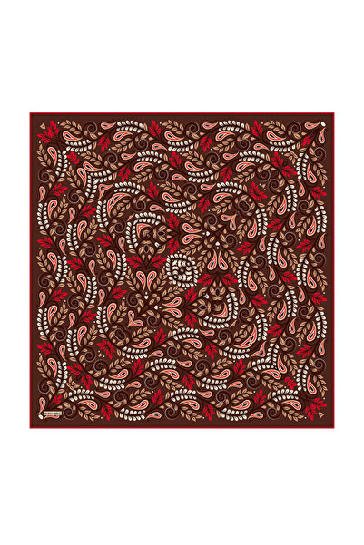 Bursa İpek Tile Spike Pattern Twill Silk Scarf