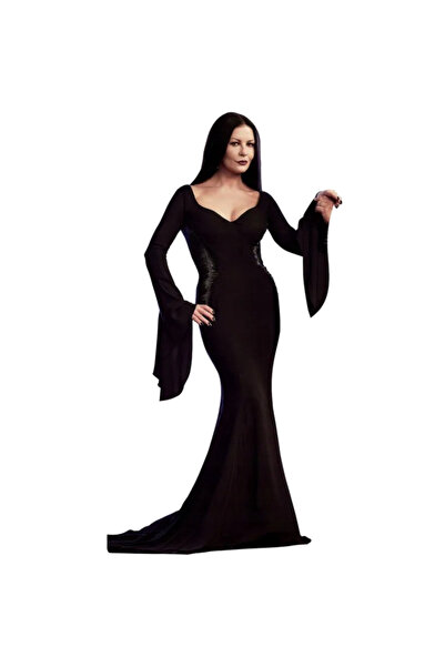 Korbi Rochie, Morticia Addams, Maneci Lungi, Cu Fermoar, 145 Cm, Marime S/M, ...