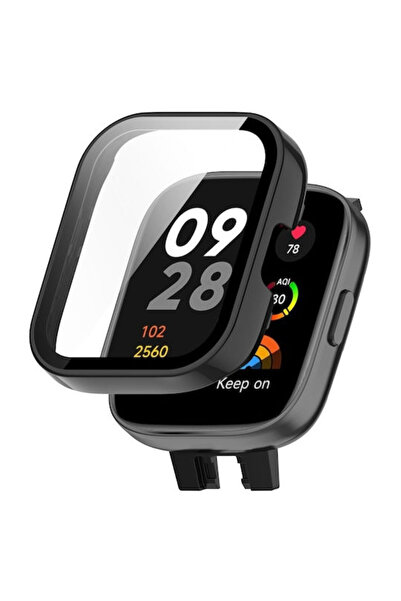 OEM Πλαστική θήκη με γυαλί σε μαύρο χρώμα για Redmi Watch 3 Active