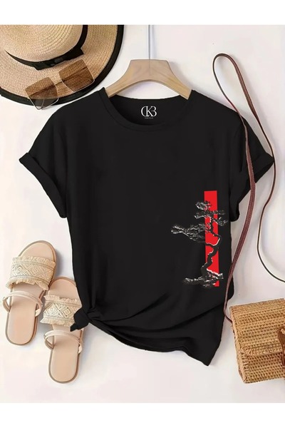 qubo sportswear & company Unisex Oversize εμπριμέ βαμβακερό μπλουζάκι με κοντ...