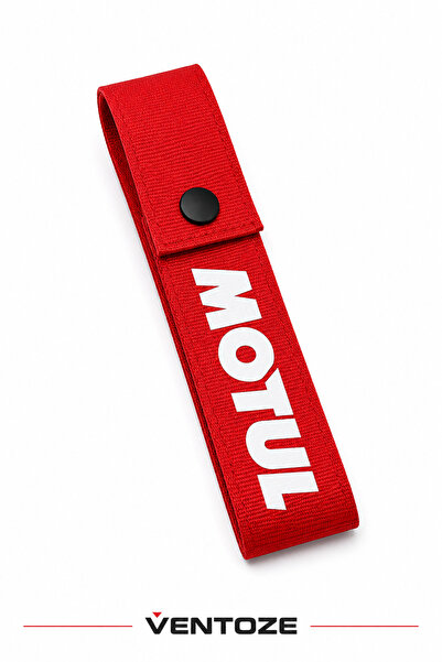 Ventoze Motul Çeki İpi Kırmızı Yarış Tarzı Tow Strap Modifiye Aksesuarı 4x20 cm