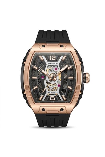TOMRICH APEX X TR6603 Automatic Skeleton Watch for Men 44mm Tonneau Dial Rose...