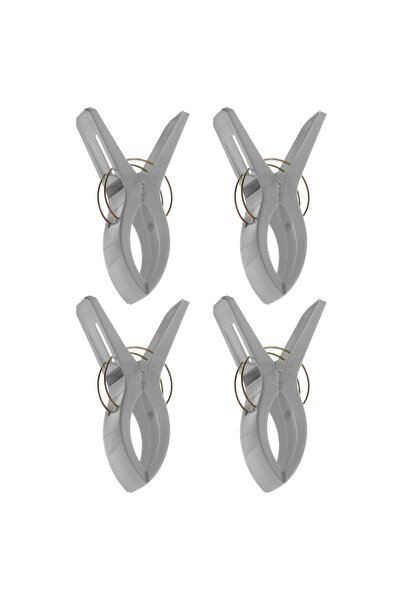 Orion Set de 4 cleme pentru prosoape de plajă, gri