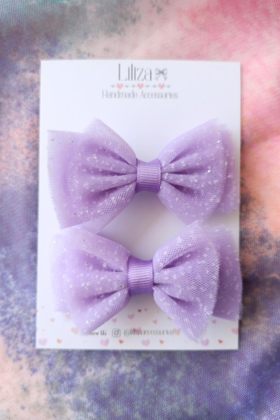 Liliza Accessories Pırıltılı Tül 2li Çocuk Klips Toka Seti - Mezuniyet Düğün