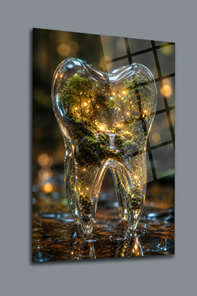 glassartdesign Tabloul de sticlă dentară-17 Tabloul Poliklinikii Dentare